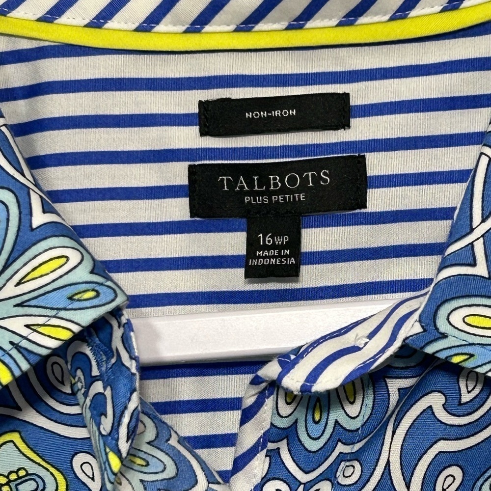 Talbots Plus Petite Non Iron Scrollwork Medallion… - image 8